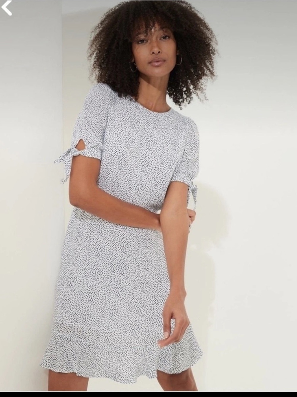 Banana Republic Puff-Sleeve Polka Dot Dress - Size 4P